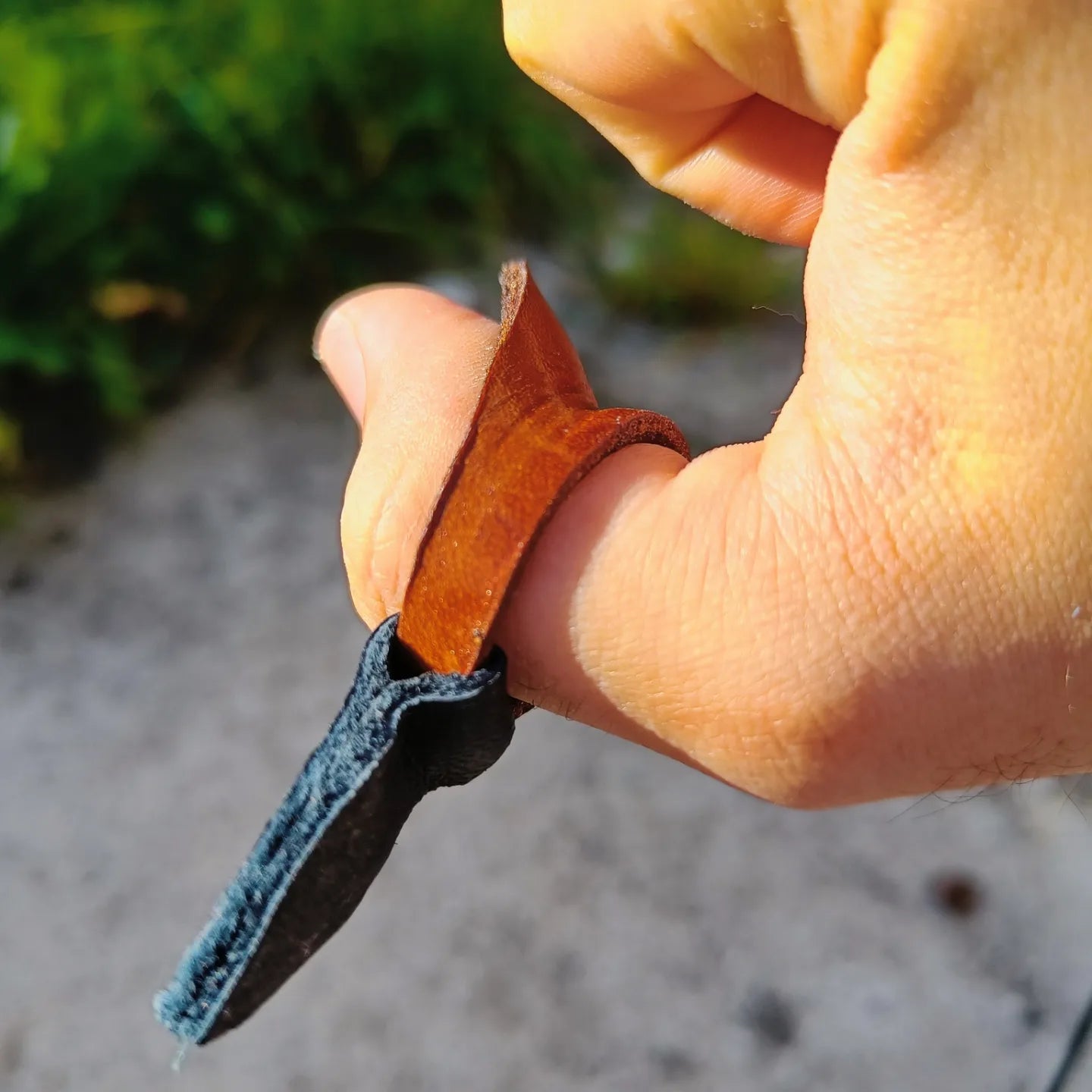 Hardened Leather Thumb ring